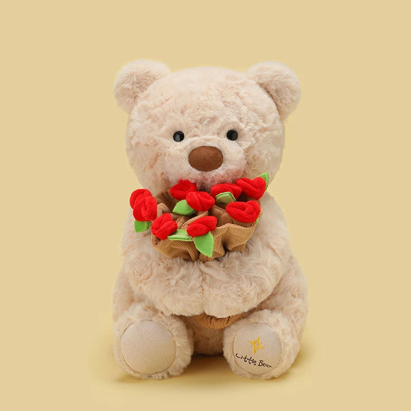 RoseBear™-Convertible Teddy with Flower Bouquet